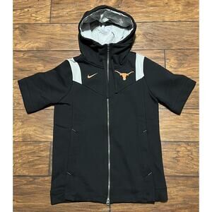 Nike UT Texas Longhorns Sideline Showout Mens Sz M Short Sleeve Full-Zip Hoodie